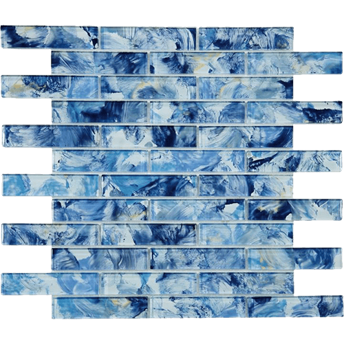 Watercolor Blue 11.75 x 11.75 Mosaic Tile