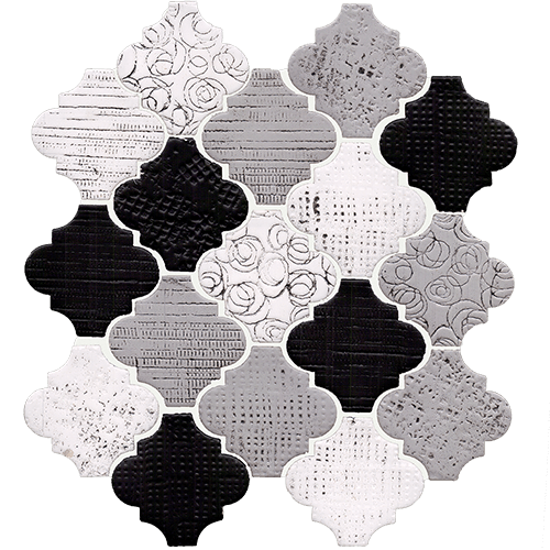 16.5x15 Ceramic Mosaic tile in Cammeo Provenzal Blend colorway