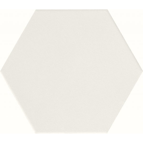 10x11.5 Hex Porcelain tile in Chaplin White Hexagon colorway