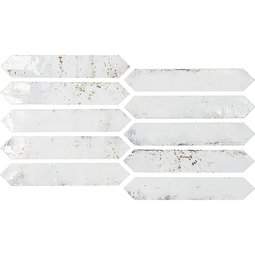 2x10 Ceramic Mosaic tile in Ironworks Alloy Picket colorway