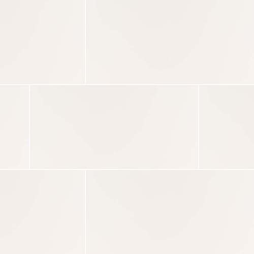 Ceramic tile in Adella White 12x24 Satin