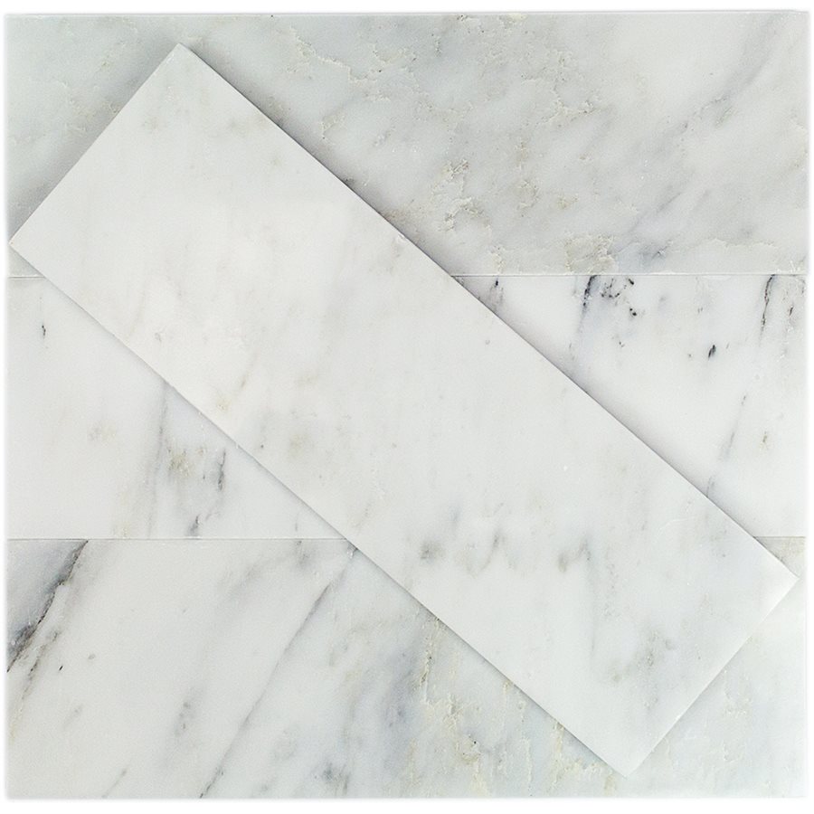 Asian Statuary 4x12 Polished Marble Tile
