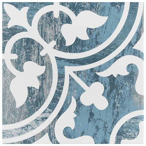 Cassis Arte Blue Day 9-3/4" x 9-3/4" Porcelain Tile