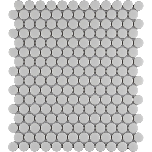Metro Penny Matte White Porcelain Mosaic Tile