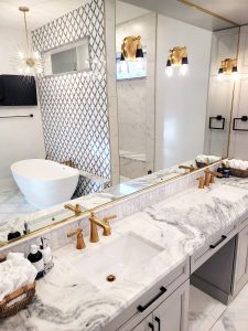 elegant bath sink area