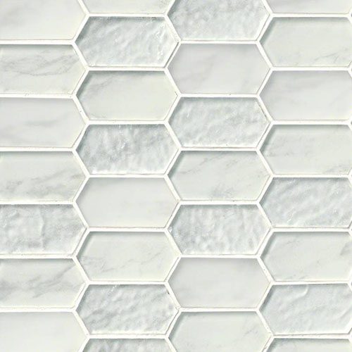 InkJet Glass Mosaic sheet tile in Calypso Picket