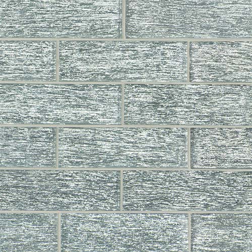 Glass Mosaic sheet tile in Chilcott Bright Subway 2x6