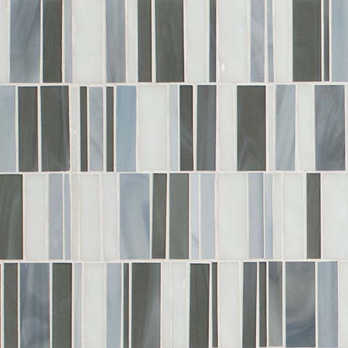 Glass Mosaic sheet tile in Citi Stax Lapis 3mm