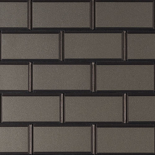 Glass Mosaic sheet tile in Crisson Bevel Subway