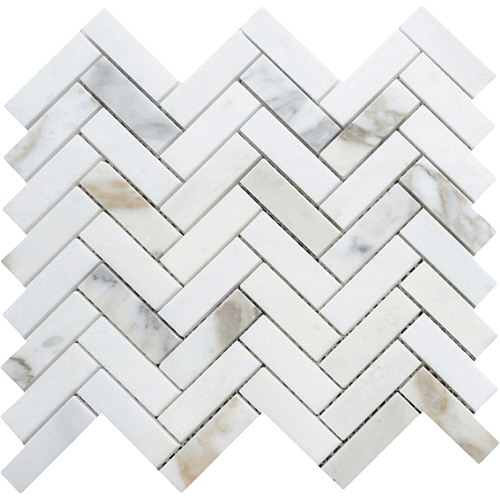 Herringbone Sunrise 11 x 12.5 Mosaic Tile