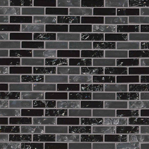 Glass Mosaic sheet tile in Glissen Pattern