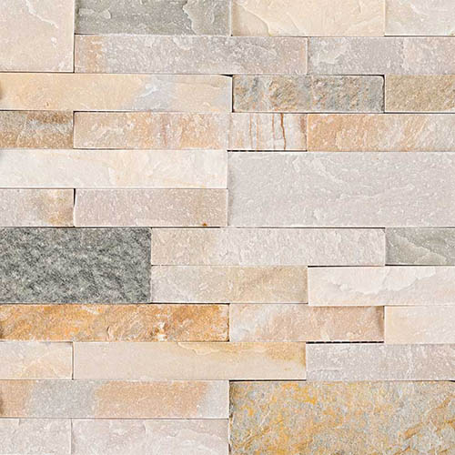 Quartzite Mosaic sheet tile in Golden Honey Veneer Peel and Stick