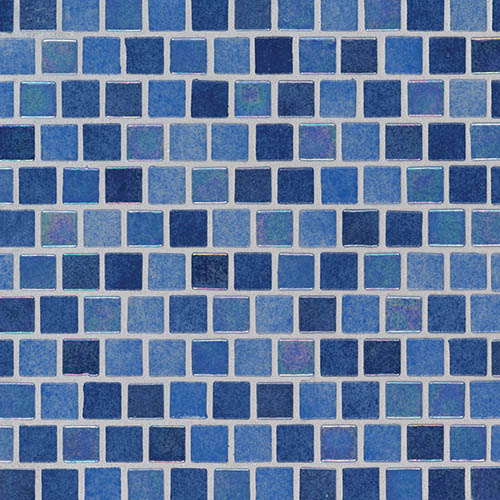 Recycled Glass Mosaic sheet tile in Hawaiian Sky