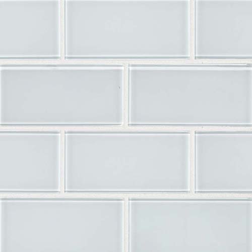 Glass tile in Ice Glass 3x6