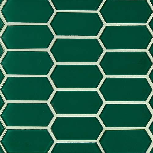 Glass Mosaic sheet tile in Laurel Picket