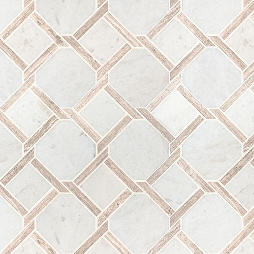 Marble Mosaic sheet tile in Marbella Lynx