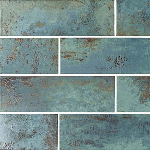 Ceramic tile in Marza Aqua 4x12 Glossy