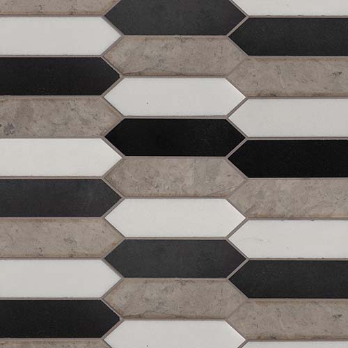 Marble Mosaic sheet tile in Metropolitan Picket