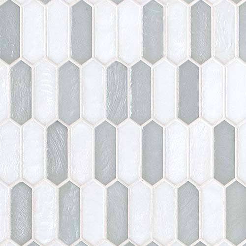 Glass Mosaic sheet tile in Pixie Cloud 6mm