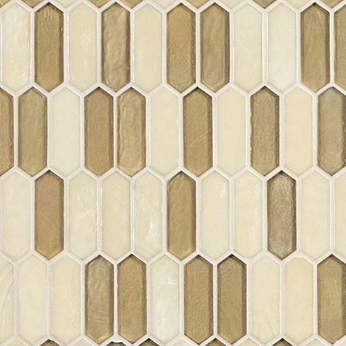 Glass Mosaic sheet tile in Pixie Gold 6mm