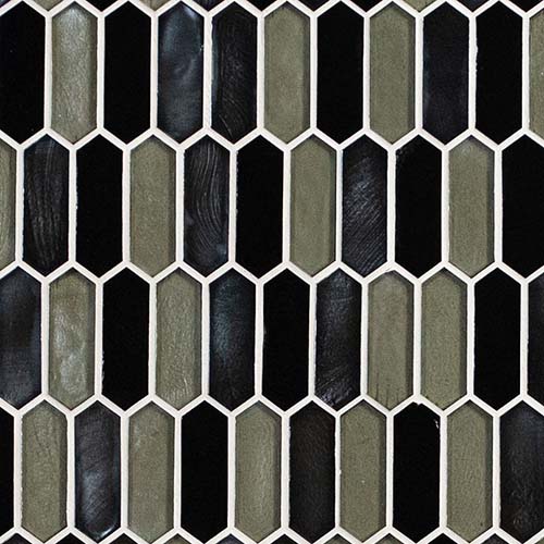Glass Mosaic sheet tile in Pixie Metallica 6mm