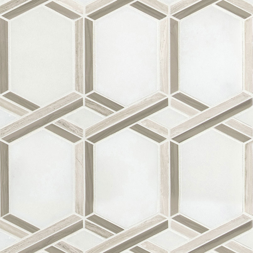 Marble Mosaic sheet tile in Royal Link