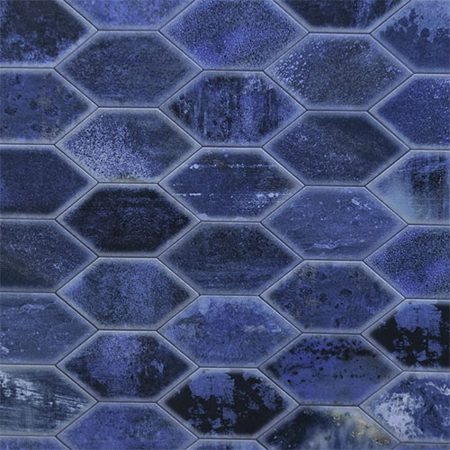 Bonjour Hexagon Blue 7x13 Porcelain Tile