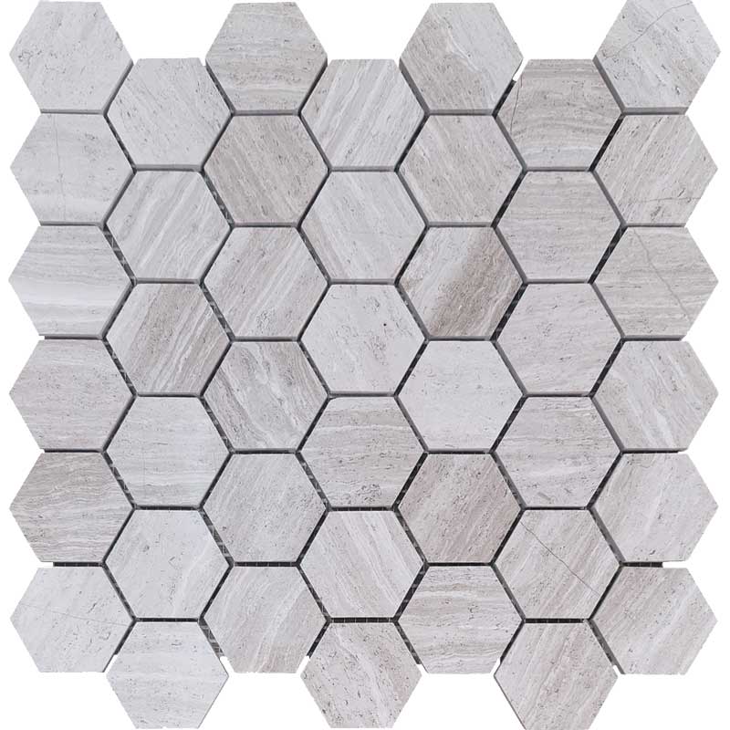 2" Athena Hexagon Polished Marble Mosaic