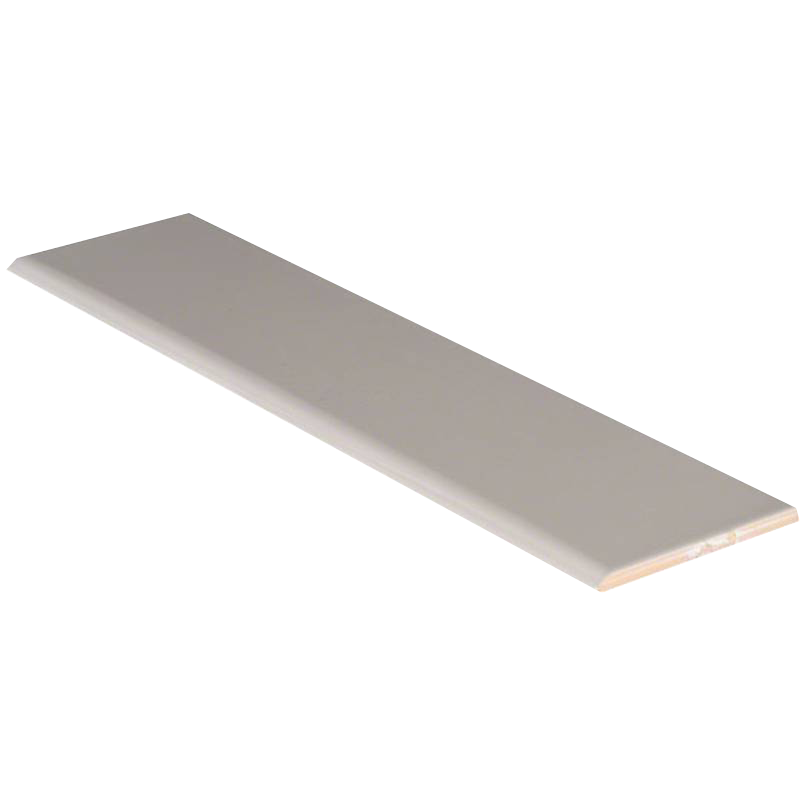 Ceramic tile in Gray Glossy 4x16 Bull Nose