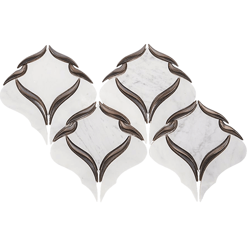 Cinque Terre White Carrara Marble Ceramic Tile