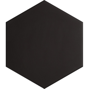 Classic Hex Black 10 Inch Hexagon Porcelain Tile