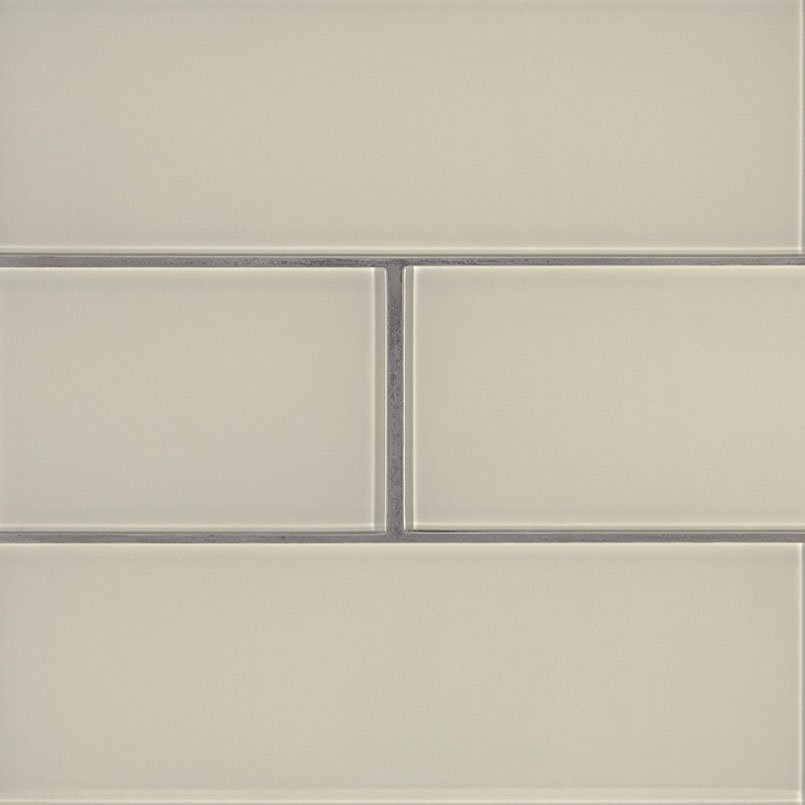 Glass tile in Snowcap White 4x12