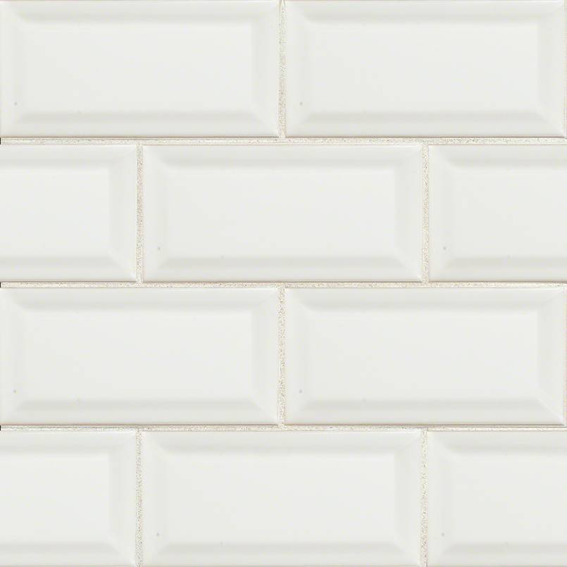 White-Glossy-3x6-Beveled Ceramic tile in White Glossy 3x6 Beveled (2020)