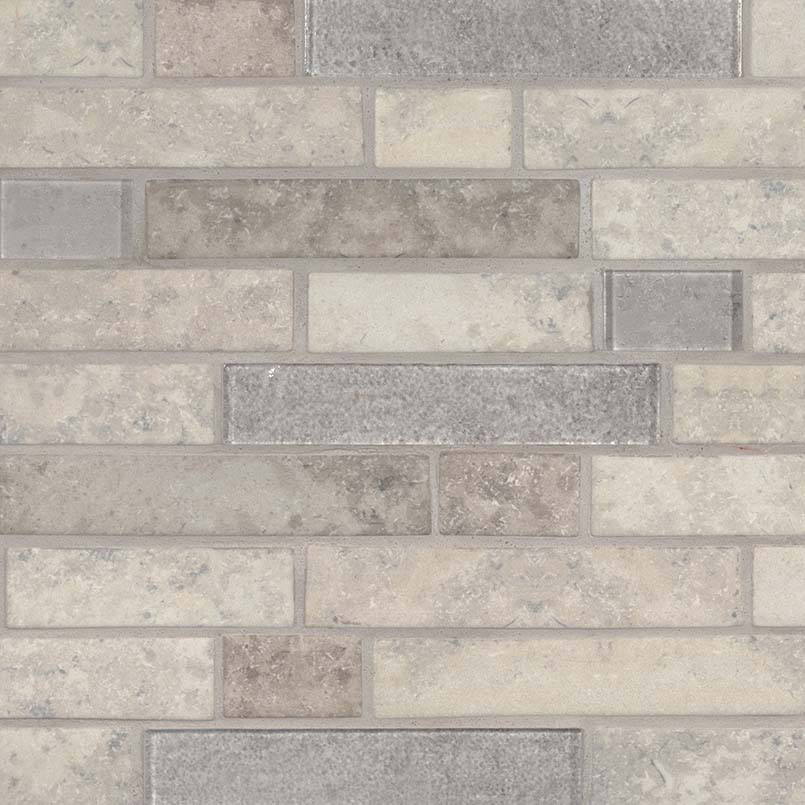 Recycled Glass Mosaic sheet tile in Zodia Interlocking