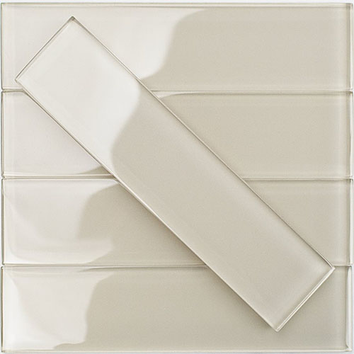Crystal True Beige 2x8 Polished Glass Tile
