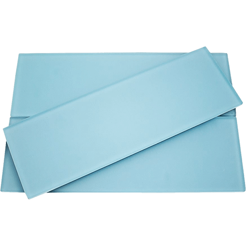 Crystal Turquoise 4x12 Frosted Glass Tile