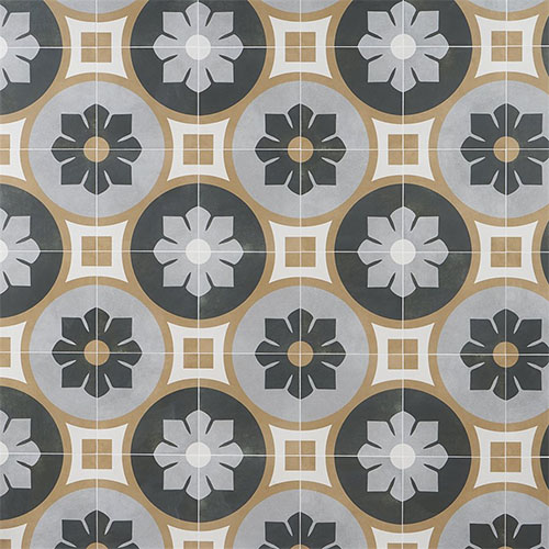 Dhar Bloom Green 9x9 Porcelain Tile