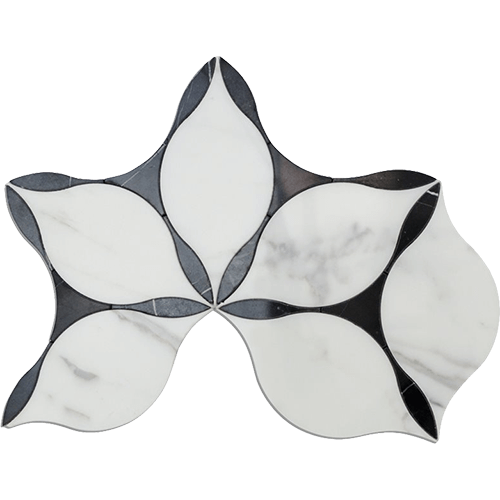 Ethereal Nero Marquina and Calacatta Marble Tile