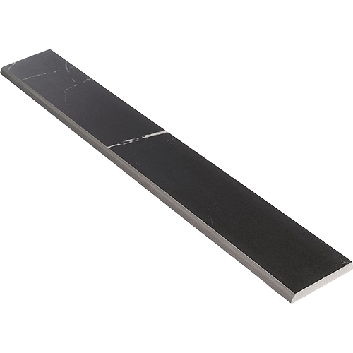 Everyday Marble Nero Marquina 3x24 Satin Bullnose Porcelain Trim