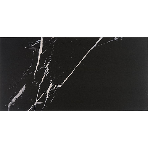 Everyday Marble Nero Marquina Satin 12x24 Porcelain Tile