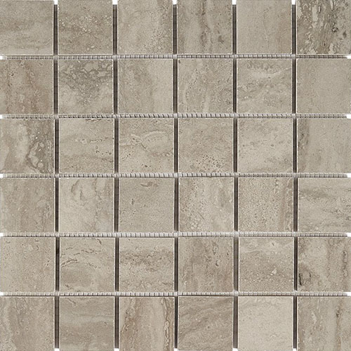 Everyday Travertine Caramel 2x2 Mosaic Porcelain Tile