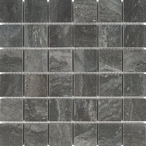 Everyday Travertine Night 2x2 Mosaic Porcelain Tile