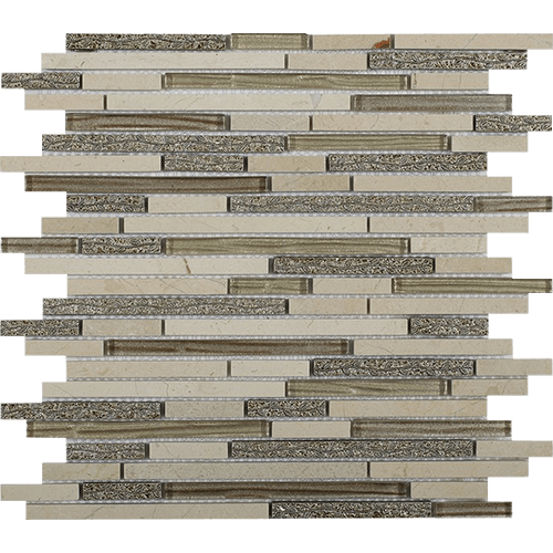 Garden Cream Carnation Glass Tile