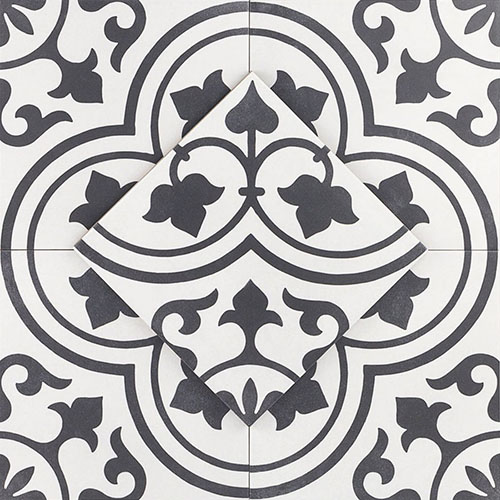 Havana White Ornate 9x9 Porcelain Tile