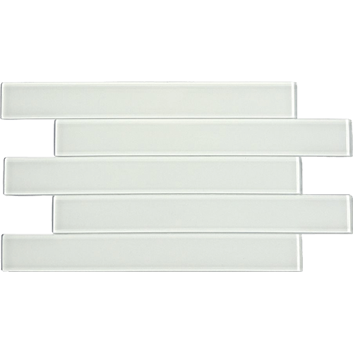 Linear Super White 2x16 Polished Glass Tile