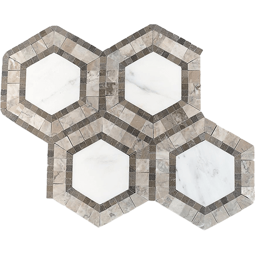Metrology Asian Statuary + Lagos + Temple Gray Marble Tile