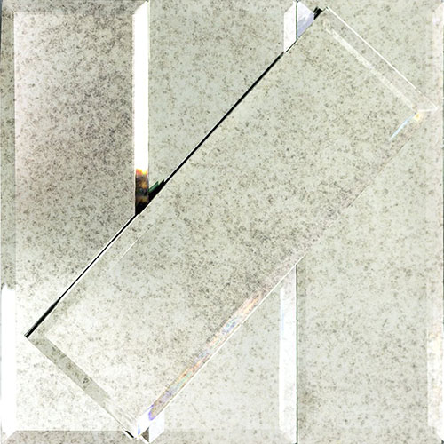 Mirror Antique 4x12 Beveled Glass Tile