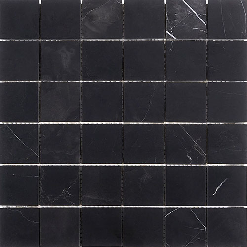 Nero Marquina 2x2 Honed Marble Tile
