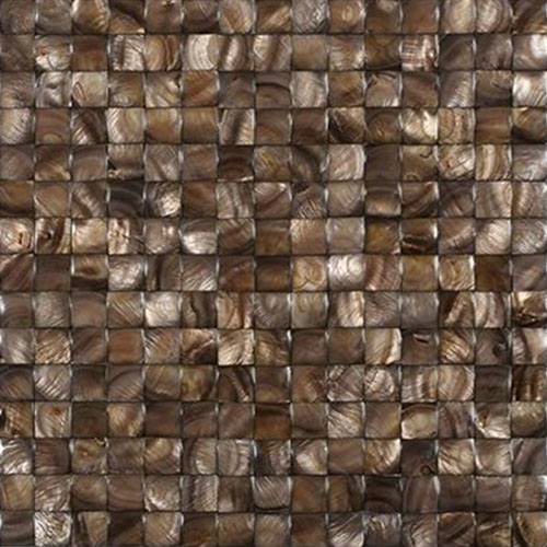 Pearl Dome Brown 3D Shell Tile