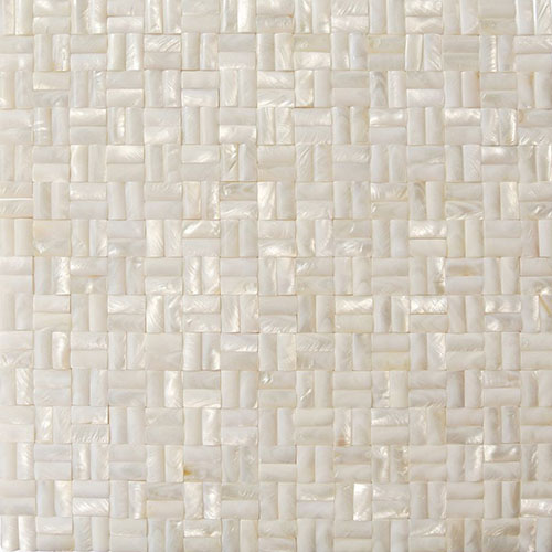 Pearl Weave 3D White Shell Tile